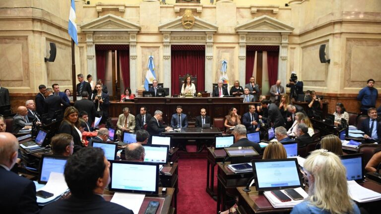 Con cambios de último momento y represión, el Gobierno logró la media sanción en el Senado de la reforma laboral