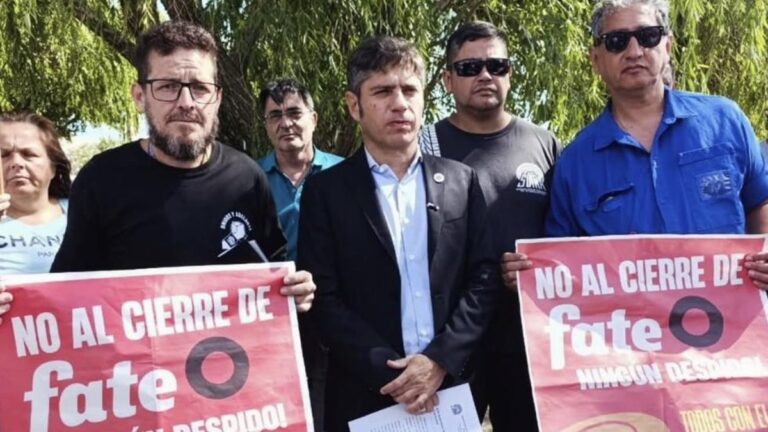 El gremio del neumático le llevó a Kicillof el reclamo por la reapertura de FATE y el gobenador culpó a Milei