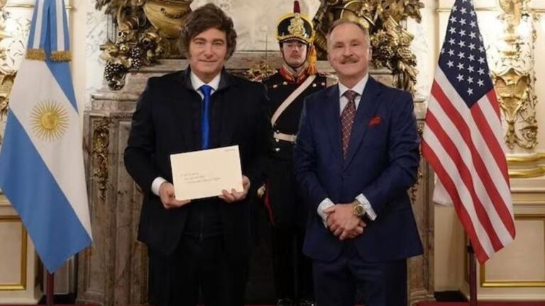 Milei recibe en Olivos a Peter Lamelas, el embajador de Trump